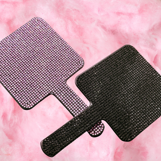 Rhinestone Hand Held Mirror