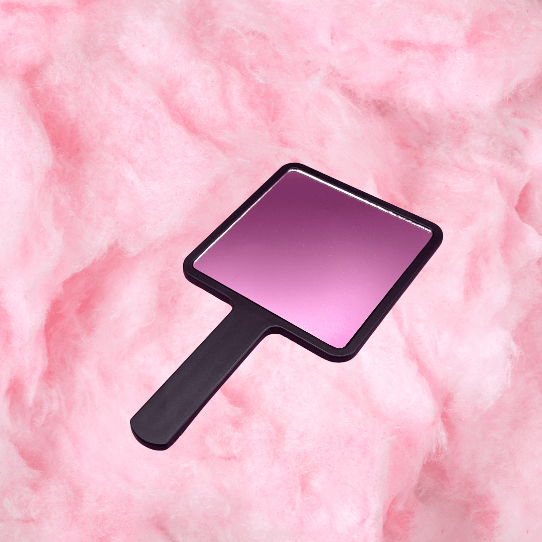 Rhinestone Hand Held Mirror - What the Fluff! Lashes and Brows